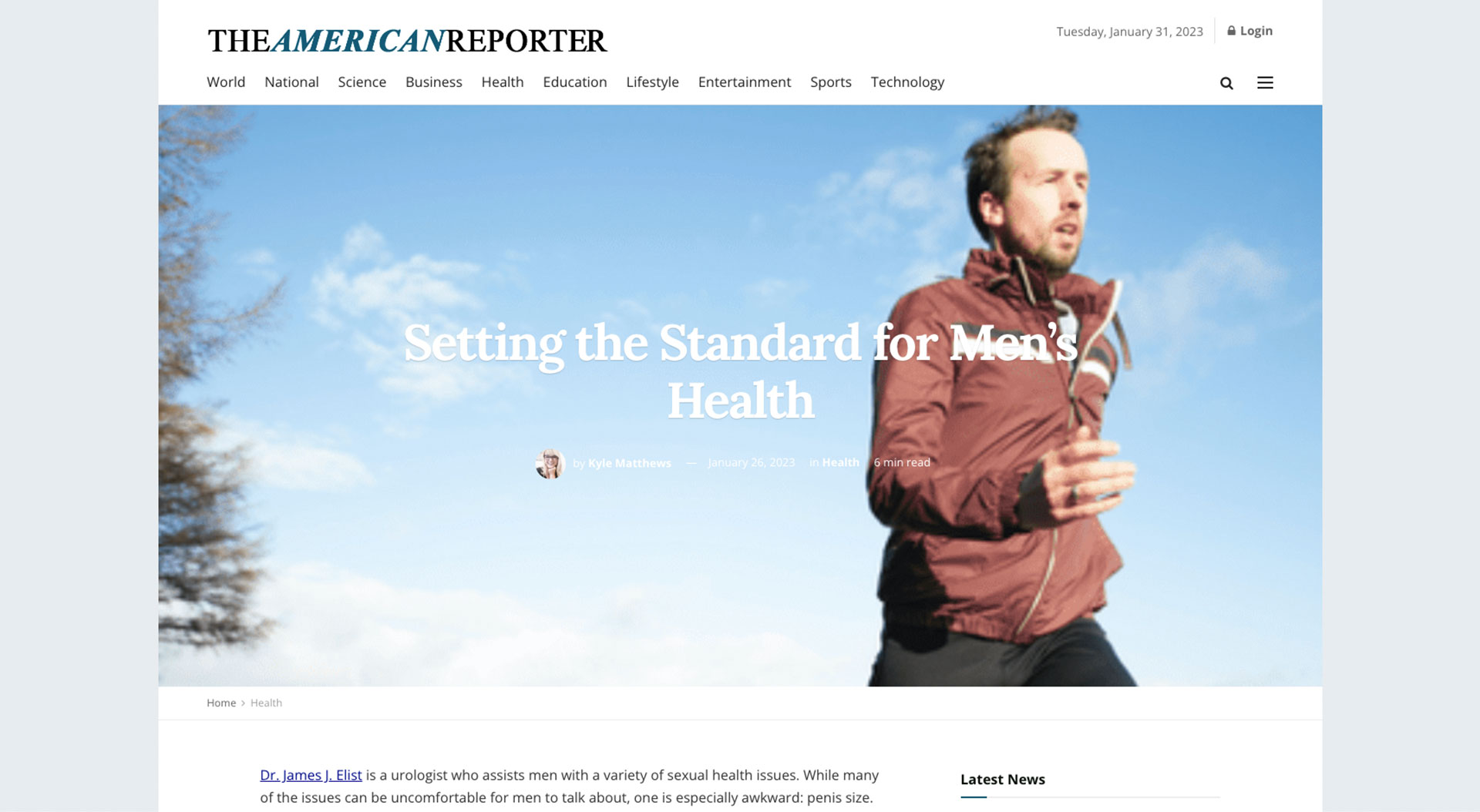 Setting the Standard for Men’s Health