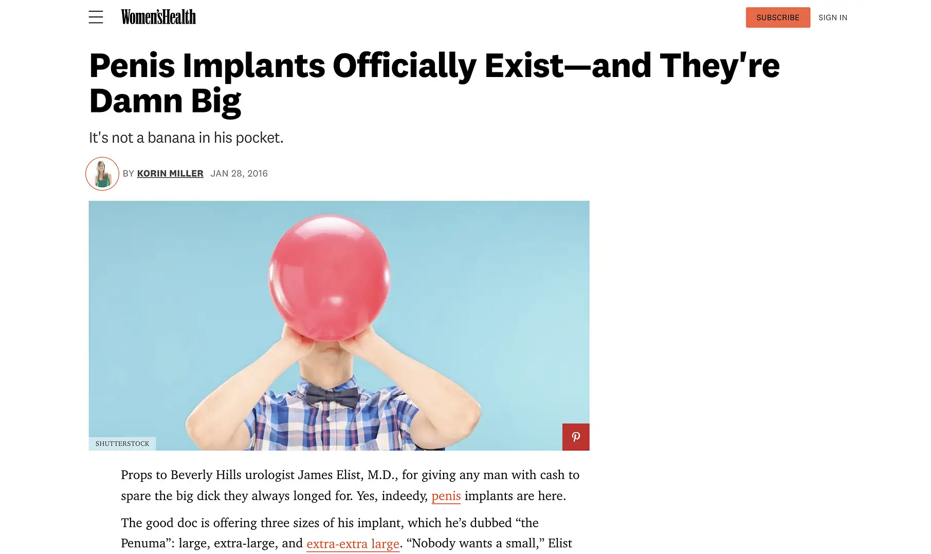 PENIS IMPLANTS OFFICIALLY EXIST—THEY'RE DAMN BIG